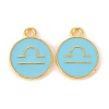 Alloy Enamel Pendants ENAM-S124-01B-16K-1