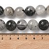 Natural Tourmalinated Quartz Beads Strands G-F818-A09-14mm-5