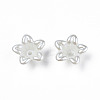 ABS Plastic Imitation Pearl Flower Bead Caps KY-T023-033-4