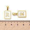 Ion Plating(IP) 304 Stainless Steel Pave Shell Pendants STAS-G327-01G-R-3