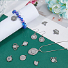 16Pcs 8 Styles 304 Stainless Steel Pendant Cabochon Settings STAS-FH0001-91-4