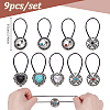 9Pcs Nylon Hair Ties OHAR-PH00013-2