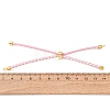Adjustable Round Braided Microfiber Leather Cord Bracelet Making KK-CBAC260-01G-26-3