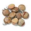 Natural Picture Jasper Pendants G-B127-14P-05-1