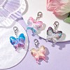 4Pcs Acrylic Butterfly Pendant Decorations HJEW-JM01594-4