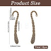 12Pcs Zinc Alloy Hook Bookmarks AJEW-SC0004-42-2
