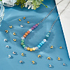 300Pcs 6 Style Brass Crimp Beads Covers KK-AR0003-30-5
