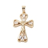 Brass Micro Pave Cubic Zirconia Pendants KK-A212-02C-G-1