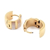 Ion Plating(IP) 304 Stainless Steel & Natural Shell Huggie Hoop Earrings for Women EJEW-C096-28C-G-2