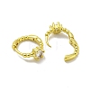 Brass Micro Pave Cubic Zirconia Hoop Earring EJEW-C088-19G-01-2
