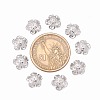 201 Stainless Steel 5-Petal Flower Filigree Fancy Bead Caps STAS-E088-01-3