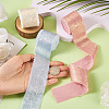 3 Rolls 3 Colors Single Face Hot Stamping Polyester Frayed Ribbon OCOR-TA0002-61-6