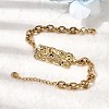 Women's 304 Stainless Steel Bracelets BJEW-K264-02A-G-3