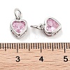 Brass Micro Pave Cubic Zirconia Pendants KK-P271-02P-A-3