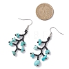 316 Surgical Stainless Steel Glass Seed Beads Chip Dangle Earrings EJEW-TA00774-02-4