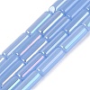 Electroplate Imitation Jade Glass Beads Strands LS-EGLA-Q132-02A-A02-1