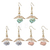 Resin Imitation Pearl Angel Dangle Earrings EJEW-JE06729-3