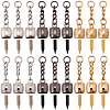 30 Sets 3 Colors Zinc Alloy Cord Ends FIND-SC0023-69-1