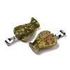 Natural Unakite Pendants G-B127-10P-07-3