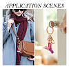 Alloy Resin Butterfly Keychains KEYC-TADJ0002-02G-Y-7