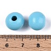 Spray Painted Round Natural Schima Wood Beads WOOD-A018-12mm-09-3