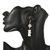 Natural Sea Shell Square Heishi Beads Dangle Earrings and Bracelets SJEW-JS01388-10