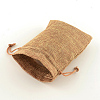 Polyester Imitation Burlap Packing Pouches Drawstring Bags LS-ABAG-R004-18x13cm-03-3