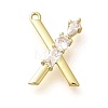 Brass Micro Pave Cubic Zirconia Pendants KK-M310-01G-24-1