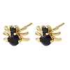 Brass Micro Pave Cubic Zirconia Stud Earrings LS-EJEW-Z156-02G-01-4