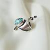 Oval Bohemian Synthetic Turquoise Finger Rings FS-WGBF170-01-4