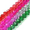 Transparent Painted Glass Beads Strands X1-DGLA-A034-T6mm-A24-2