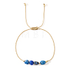 Adjustable Natural Lapis Lazuli Braided Bead Bracelets DH2886-9-2