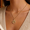 Brass Micro Pave Clear Cubic Zirconia Tree of Life Pendant Necklaces for Women WGFA3A6-01-1