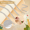 Polyester Braided Metallic Lace Trim SRIB-WH0011-180D-02-4