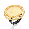 Adjustable Alloy & Iron Bezel Cup Ring Base with Rotatable Tray MAK-T012-12G-1