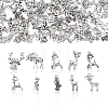 100pcs 10 Styles Tibetan Style Alloy Pendants TIBEP-CJ0001-43-3