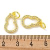 Brass Micro Pave Cubic Zirconia Pendants KK-L075-015G-3