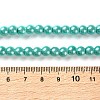 Baking Paint Pearlized Glass Pearl Round Bead Strands HY-XCP0001-18-4