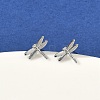 Brass Stud Earrings for Women EJEW-F403-06P-1