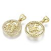 Brass Micro Pave Cubic Zirconia Pendants ZIRC-S061-199B-G-NF-2