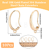 10Pcs Oval Brass Earring Hooks KK-BBC0028-97-2