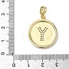 Brass Micro Pave Clear Cubic Zirconia Pendants KK-L253-17G-Y-3