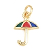 Brass Enamel Pendants KK-H273-21G-1