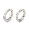 304 Stainless Steel Micro Pave Clear Cubic Zirconia Cuff Earrings EJEW-C096-60P-2