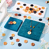 90Pcs 6 Colors 2-Hole Wood Flower Buttons BUTT-TA0001-40D-8