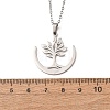 304 Stainless Steel Tree Pendant Cable Chain Necklaces for Men Women NJEW-K308-05D-P-5
