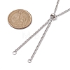 Tarnish Resistant Adjustable 304 Stainless Steel Curb Chains Necklaces Making AJEW-JB01214-01-2