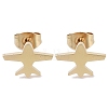 PVD Vacuum Plating 304 Stainless Steel Stud Earrings for Women EJEW-A048-21G-1