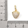 Brass Micro Pave Cubic Zirconia Pendants CU-CBAAD26-02C-G-3
