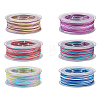 Elecrelive 6 Rolls 6 Colors Segment Dyed Polyester Thread OCOR-EL0001-01B-19